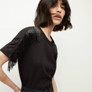 Veronica Beard fringe beaded t-shirt